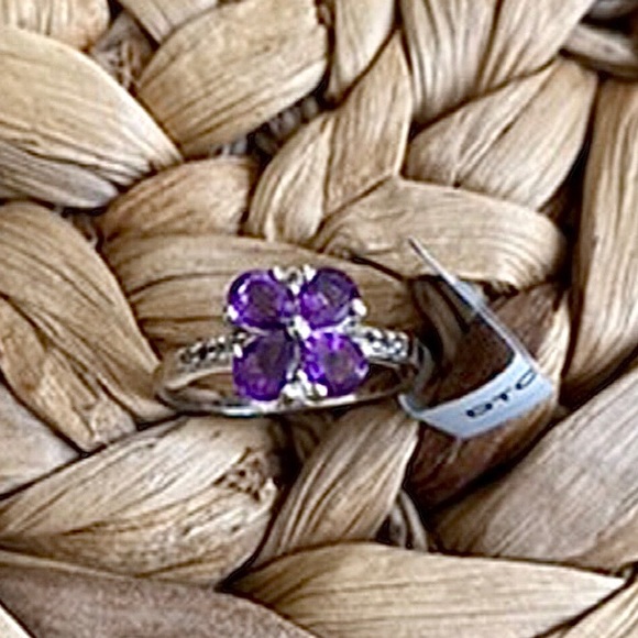 COPY - Beautiful Zambian Amethyst ring sz 8 - Picture 2 of 3